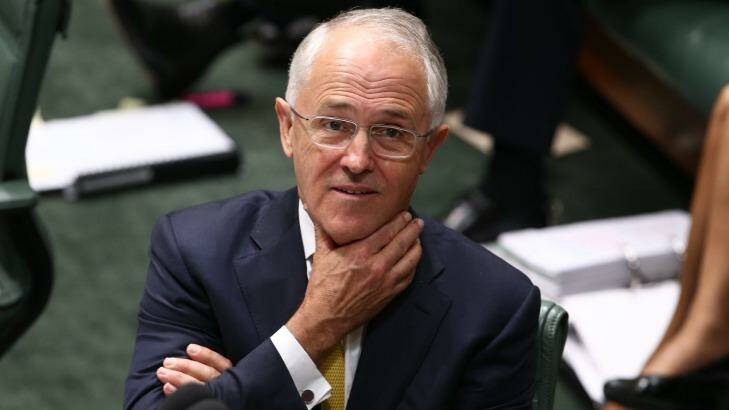 Prime Minister Malcolm Turnbull during question time on Wednesday. Photo: Andrew Meares
