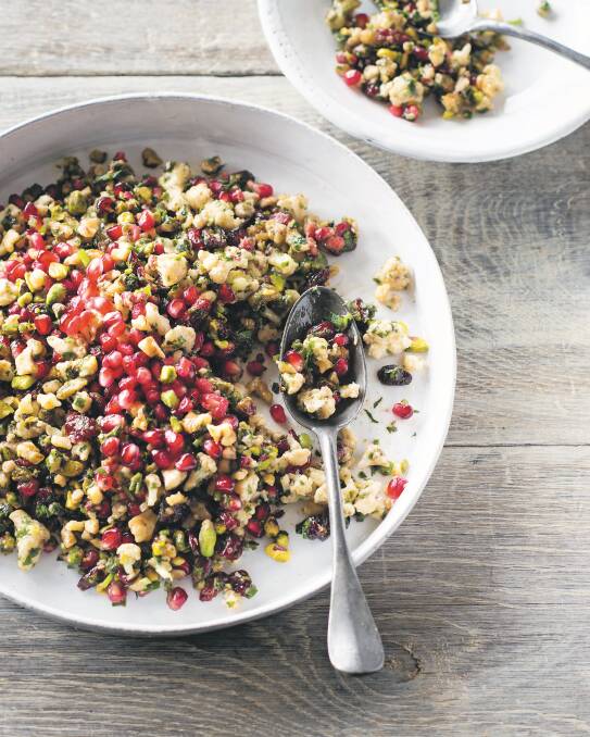 Cauliflower and cranberry salad from Falafel for Breakfast by Kristy Frawley and Michael Rantissi