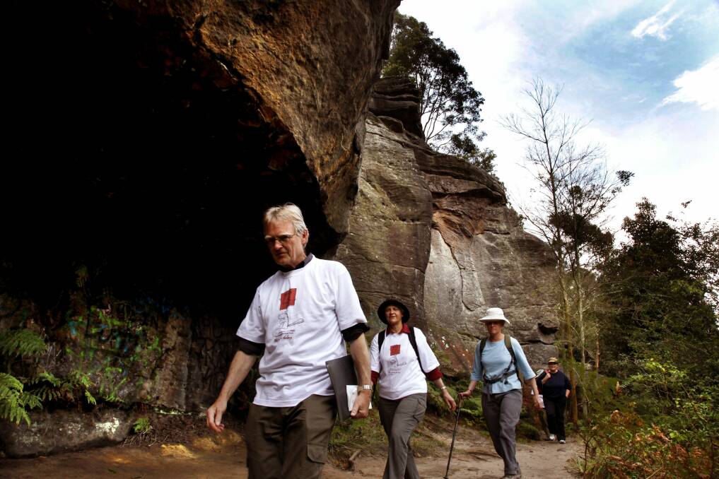 Bush love and care: Peter Stevens leads Wolli Creek Preservation Society members in the Wolli Creek Valley in 2010.