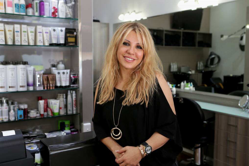 Strong community links: Connie Fotinopoulos at Cheveux Artistry Salon, Kyle Bay. Picture: Jane Dyson