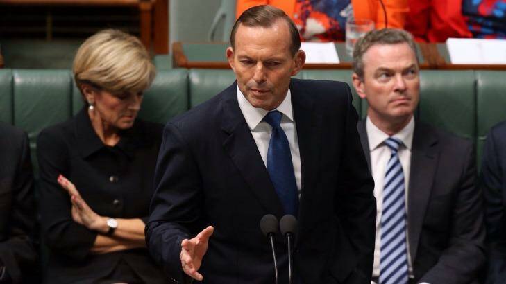 Prime Minister Tony Abbott during question time on Tuesday. Photo: Andrew Meares