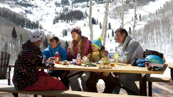 Lunch on the deck of Mamie's Mountain Grill. Photo: Supplied
