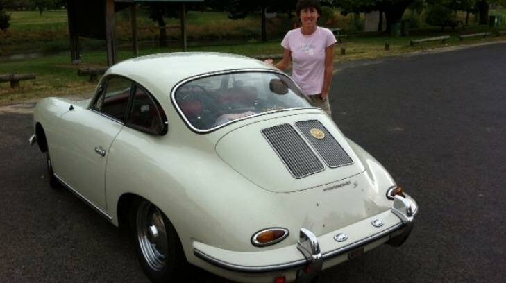 Jackie Fairweather and her 1963 Porsche. Photo: Supplied