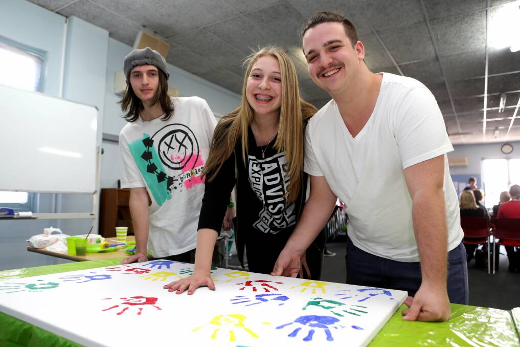Watch your headspace: young people in St George have a safe place to access services and support with the opening of headspace Hurstville. Left to right: Dennis, Maddie and Paul. Picture: Jane Dyson