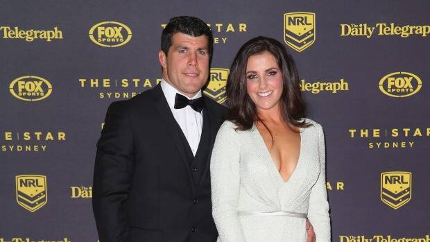 Michael Ennis and Simone Ennis arrive at the 2015 Dally M Awards. Photo: Getty Images

 