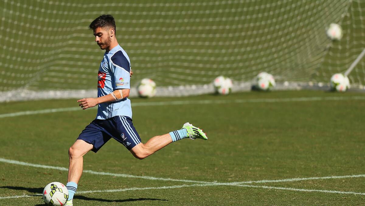 Olyroos squad: Chris Naumoff during a Sydney FC training session on May 8, 2015. Picture: Joosep Martinson