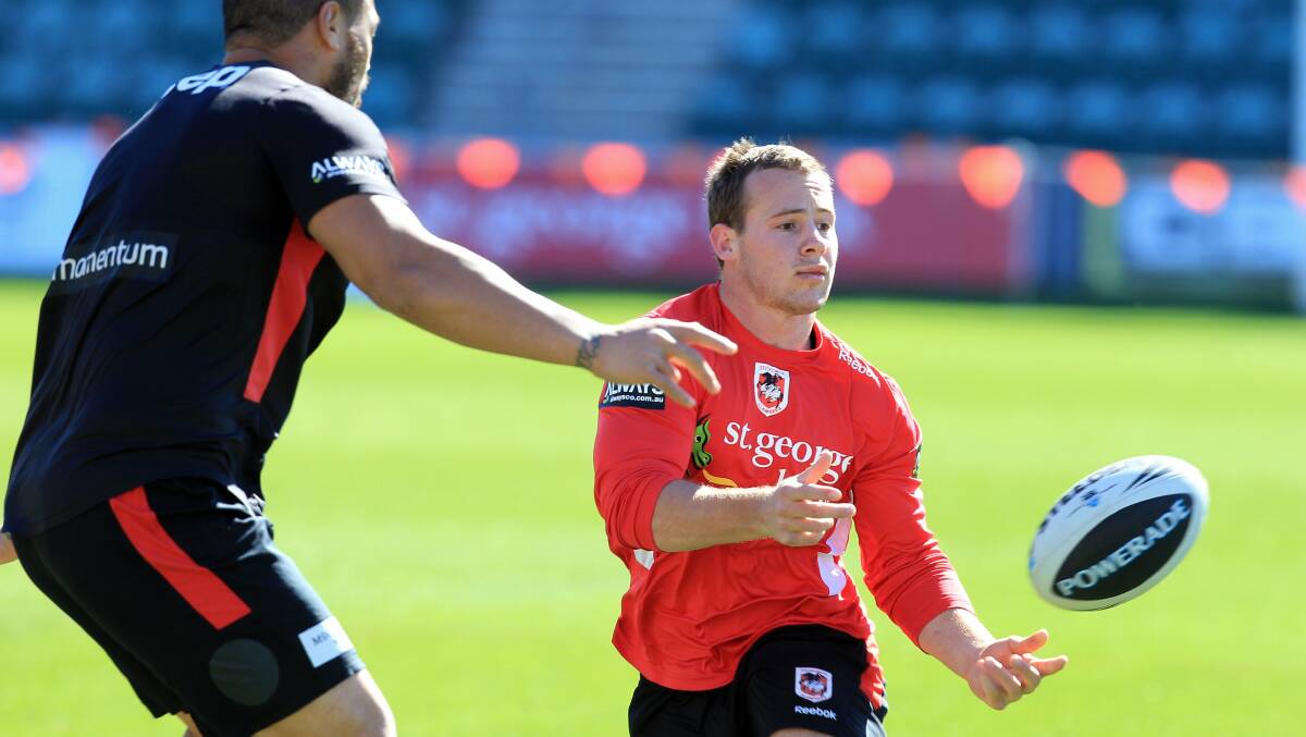 Departed: Dragons utility player Adam Quinlan has joined the Eels for 2015. Picture: Orlando Chiodo