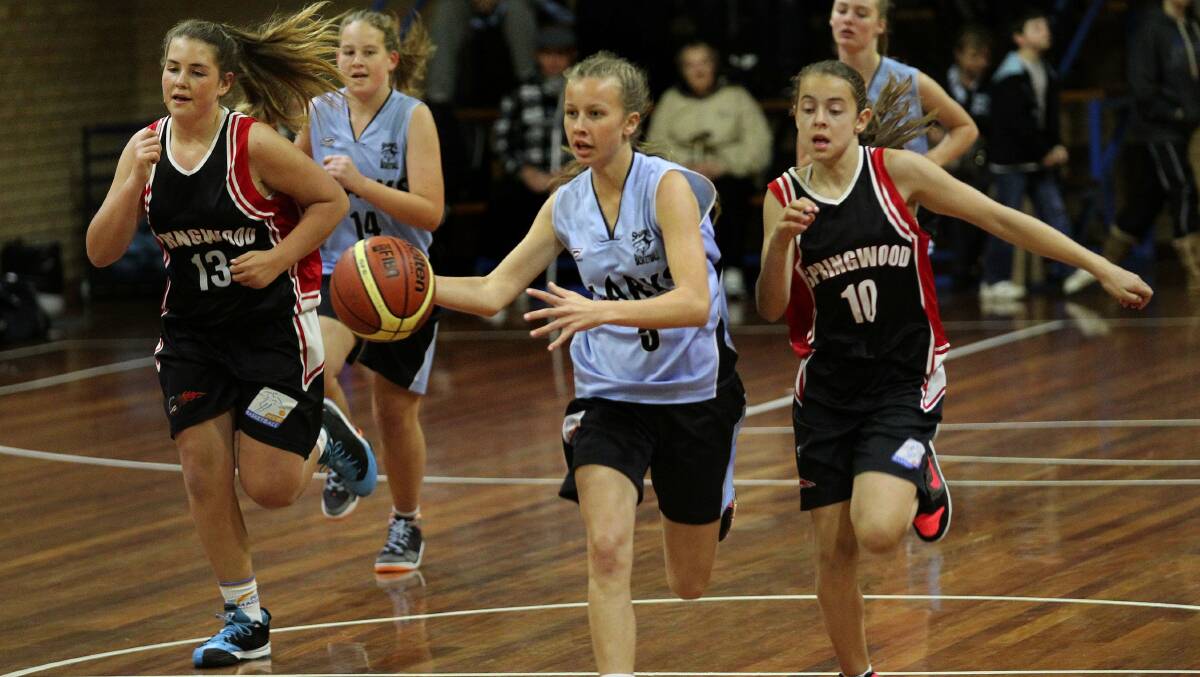 Winners: Sutherland's State Shield Under 14s team in action last weekend. Picture: John Veage