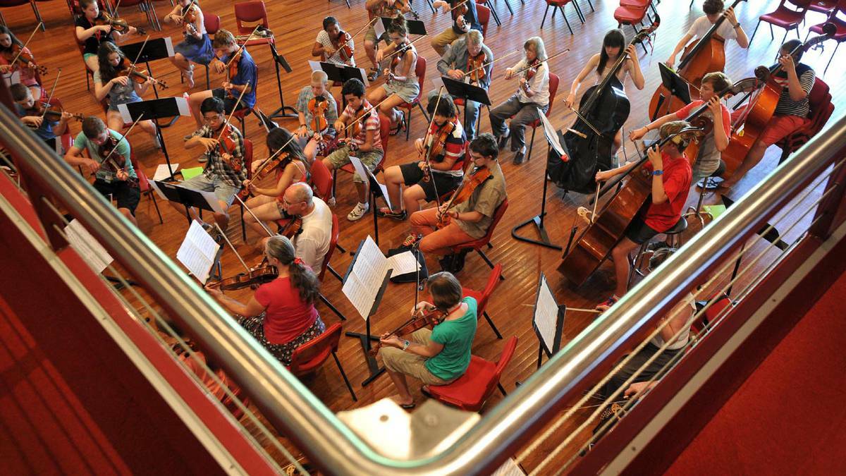 DAILY ADVERTISER (Wagga Wagga) - Students practise in Joyes Hall as part of the Riverina Summer School of Strings. Tutors involved in the program will perform a series of concerts this week. Picture: Michael Frogley