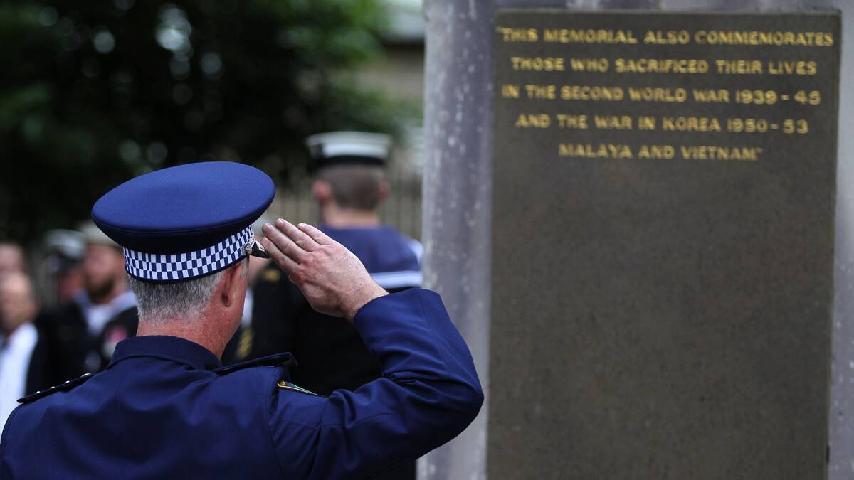 Kogarah RSL Anzac day march and service at the memorial in Kogarah park. Picture John Veage