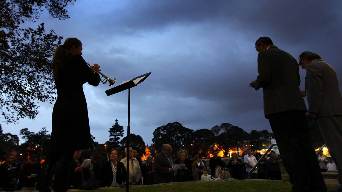 The Anzac day dawn service at Arncliffe park. Picture John Veage