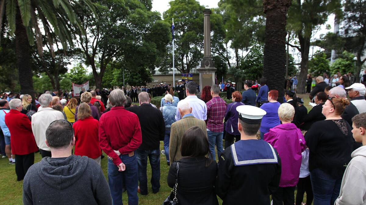 Kogarah RSL Anzac day march and service at the memorial in Kogarah park .Picture John Veage
