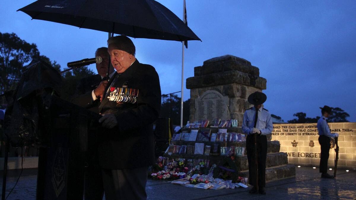 The Anzac Day dawn service held by Miranda RSL at the Anzac memorial.Picture Chris Lane