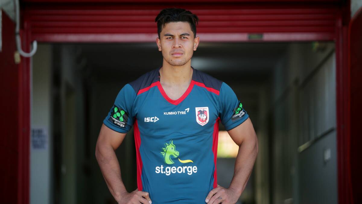 Fresh start: St George Illawarra's new signing Tim Lafai after training at Jubilee Oval, Carlton on Friday. Picture: Chris Lane.