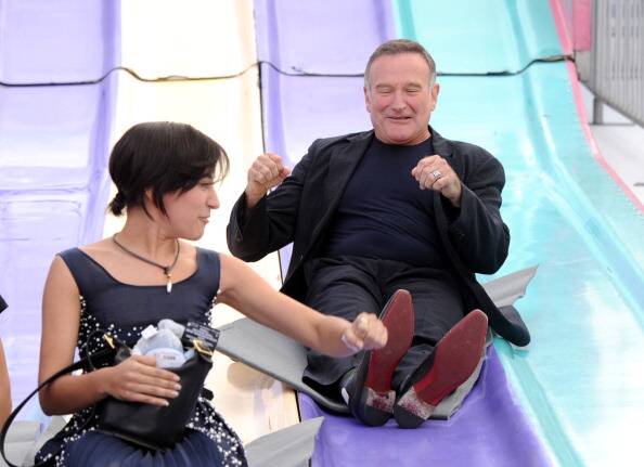 Zelda Williams with her fun loving Dad Robin Williams.