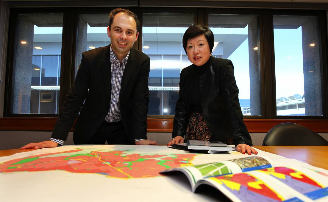 Returned: Kogarah mayor Stephen Agius and deputy Annie Tang pictured in 2013. Picture: John Veage
