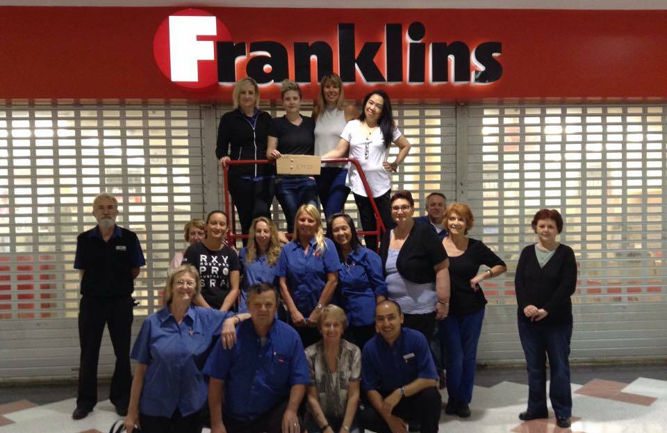 Memories: Franklins staff banded together for their final photo.

