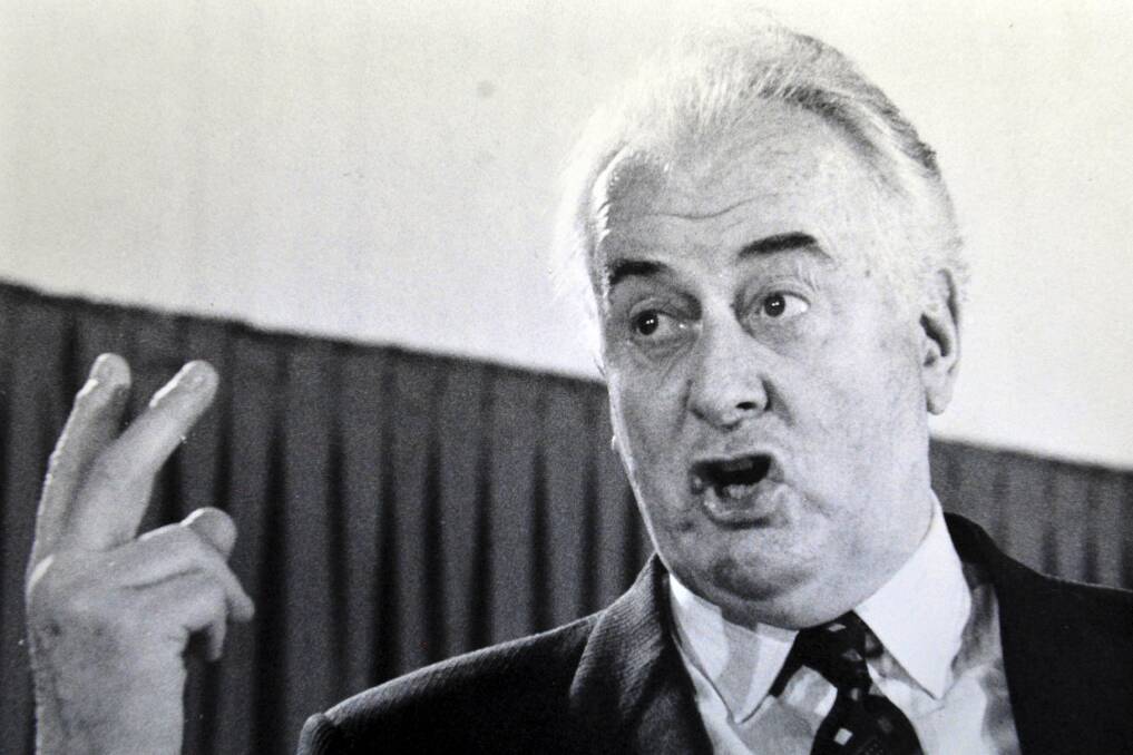 Former Prime Minister Gough Whitlam addresses the National Press Club. Picture: Fairfax