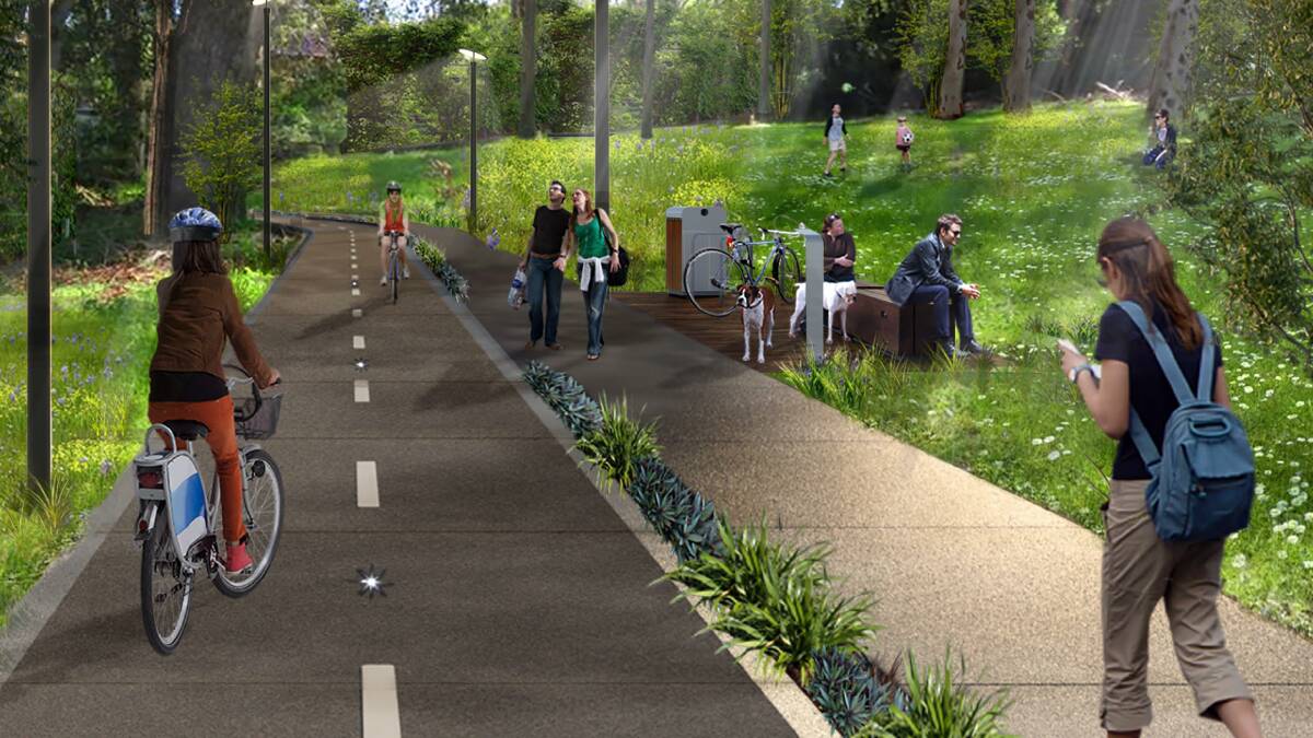 An artist impression of part of the route. 
