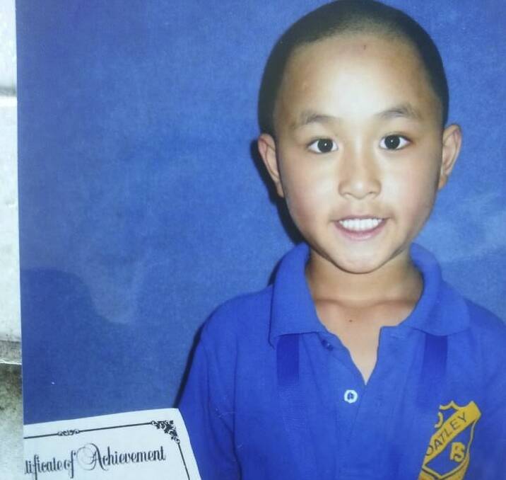 Ryan Leo, 6, who was hit by a car at Hurstville. 
