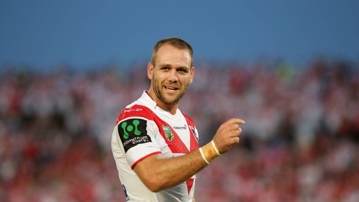 Confident they can upset the Storm: Dragons winger Jason Nightingale. Picture: Chris Lane
