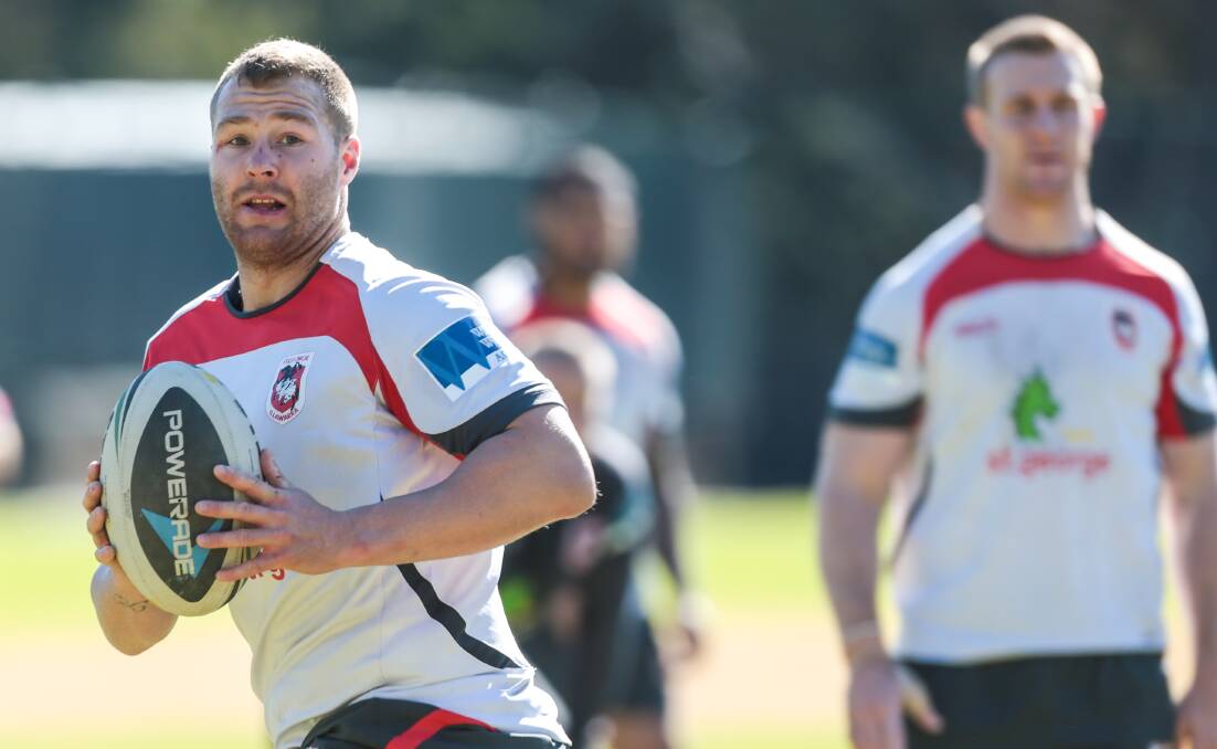 Out and needs surgery: Dragons forward Trent Merrin is out of the Four Nations train-on squad. Picture: Adam McLean


