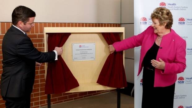 Health Minister Jillian Skinner and Oatley MP Mark Coure officially opened the new emergency department at St George Hospital a year ago, but it has struggled to meet demand. Photo: Jane Dyson
