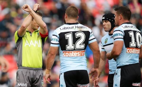 Chris Heighton and Michael Ennis are put on report. Picture: Matt King
