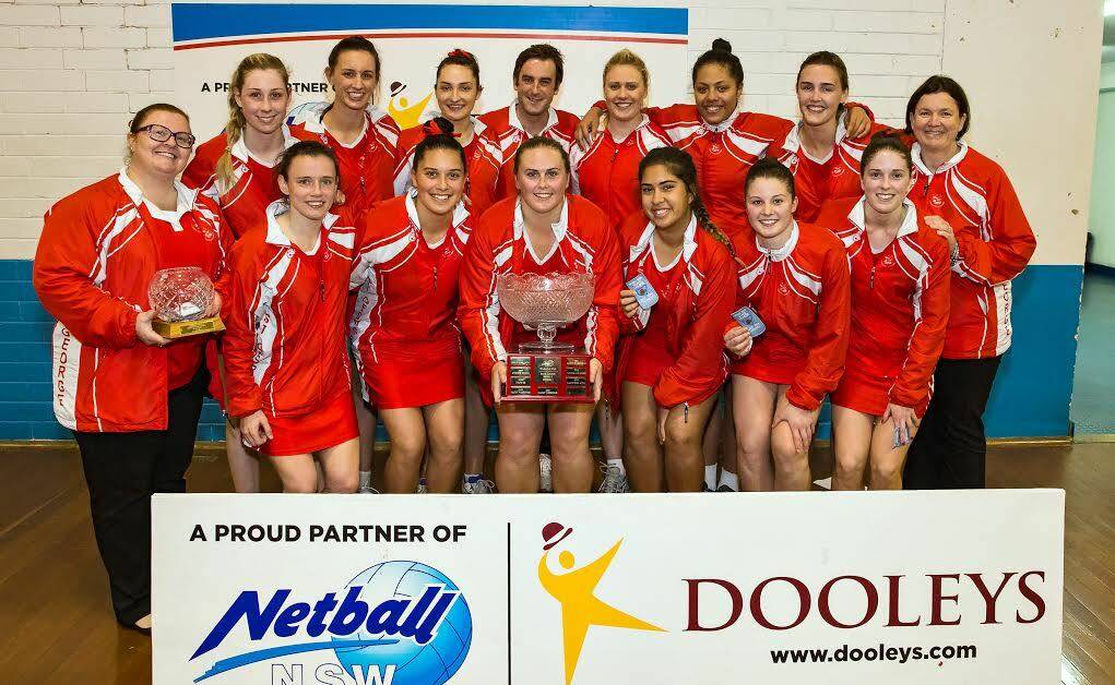 Winning smiles: St George District Netball Association’s State League title winners.
 Picture: SMP Images. 

