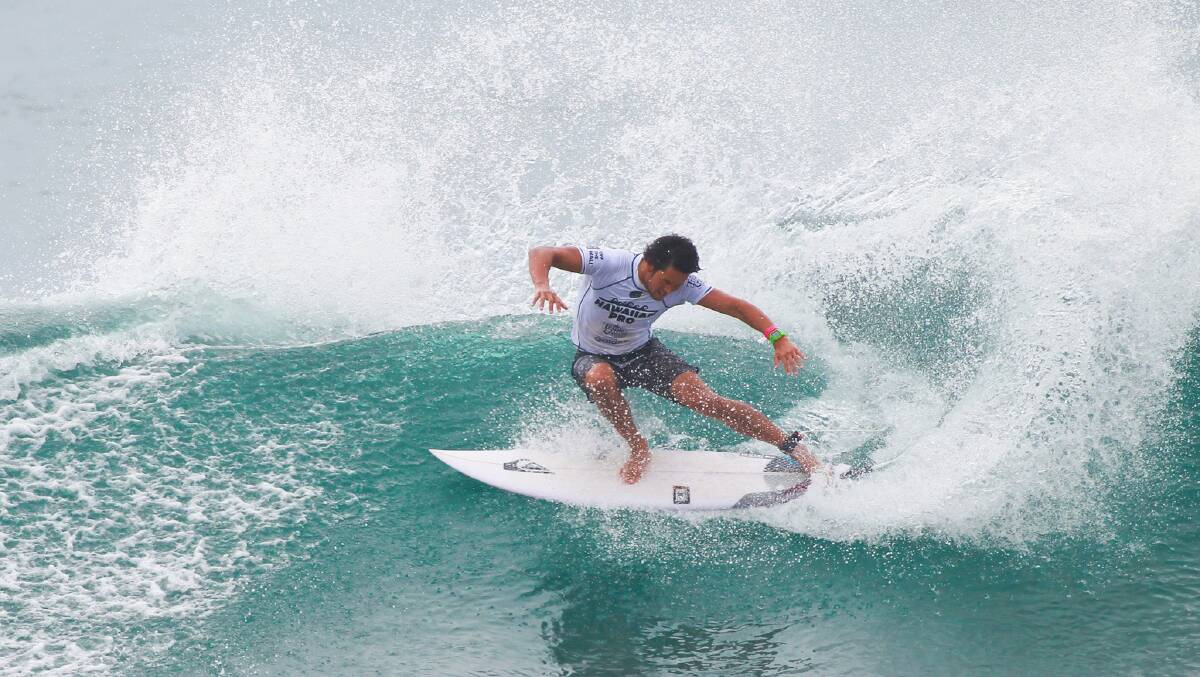 Almost there: Connor O'Leary winning his third round heat at the Hawaiian Pro. Picture: WSL/Masurel
