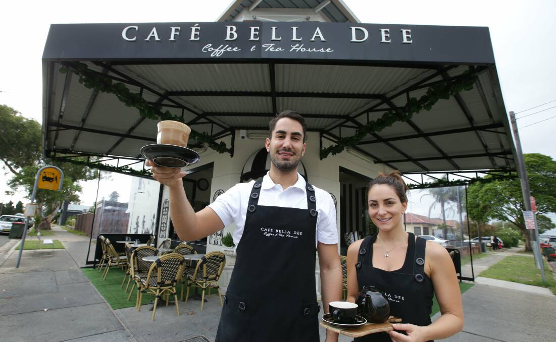 It’s on the house: Siblings Dimitri and Stella Lascaris of Cafe Bella Dee will not be charging a surcharge on Easter Monday. Picture: John Veage

