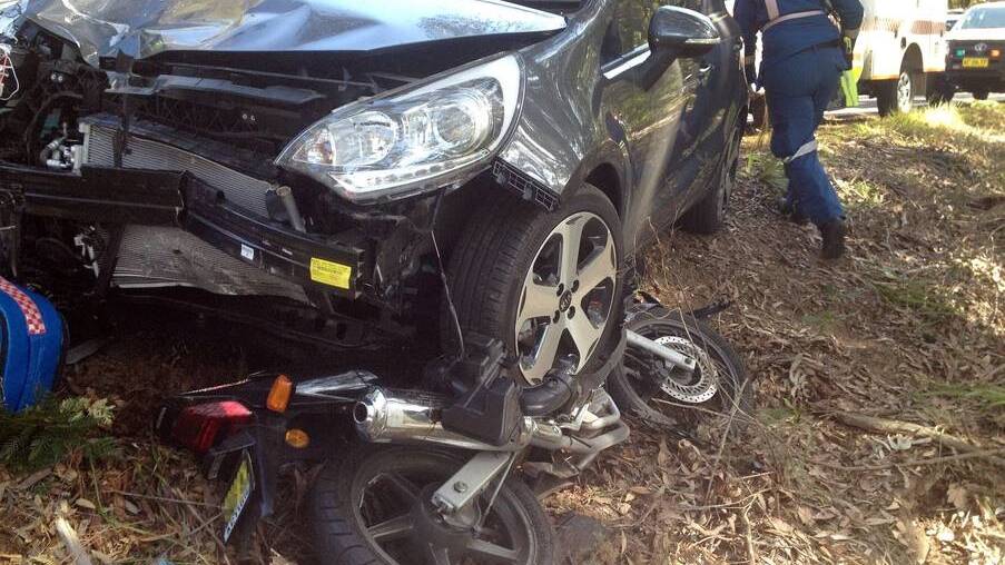 A motorcyclist was killed in an accident on Sir Bertram Stevens Drive in the Royal National Park on Sunday afternoon. Picture: supplied
