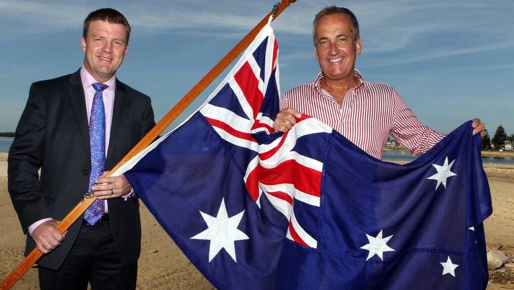 Community minded: Glenn Wheeler pictured right, with Rockdale Mayor Shane O'Brien ahead of 2014 Australlia Day celebrations. Picture: Jane Dyson.