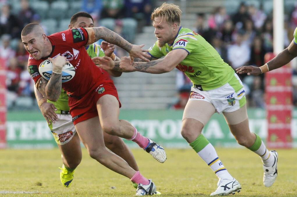 Back in 2016: Dragons second rower Joel Thompson had a strong season for the Big Red V. Picture: Christopher Chan.
