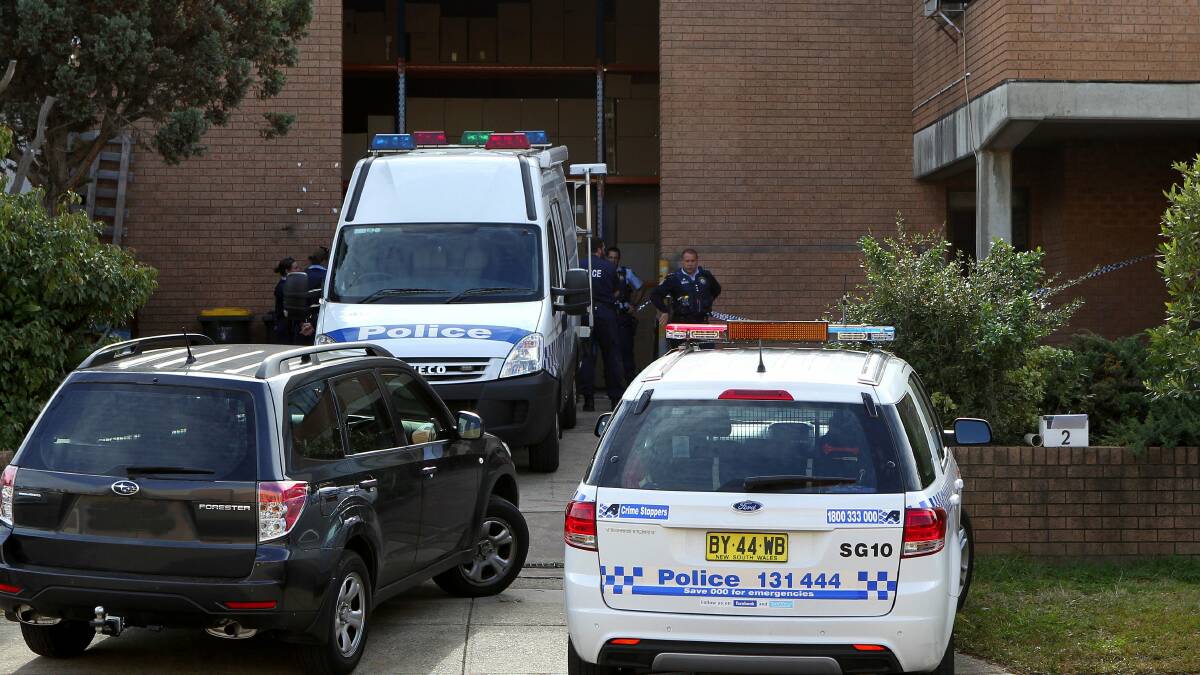 Police at the scene today. Pictures: John Veage
