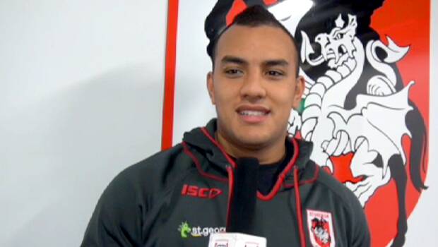 Staying: Dragons under-20s captain Addin Fonua-Blake, has re-signed for two more years. Picture: supplied.
