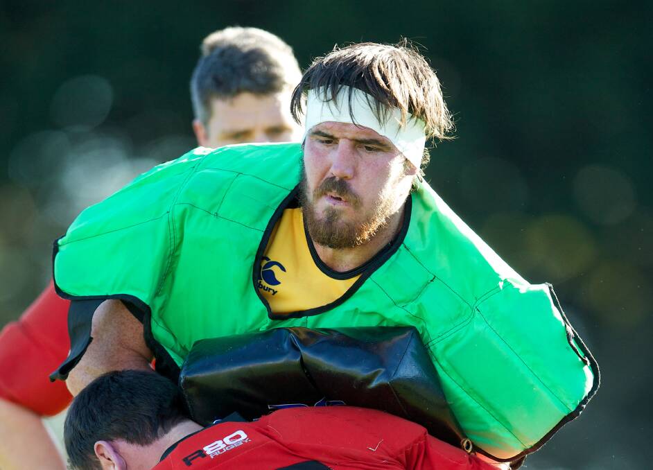 Ready for the big game: Southern Districts and NSW Waratahs second-rower Kane Douglas at training this week. Picture: Wolter Peeters.
