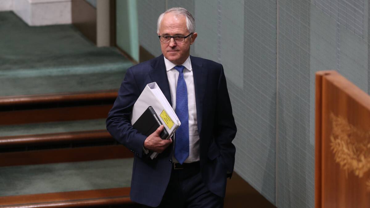 Malcolm Turnbull during question time at Parliament House on Monday. Picture: Andrew Meares
