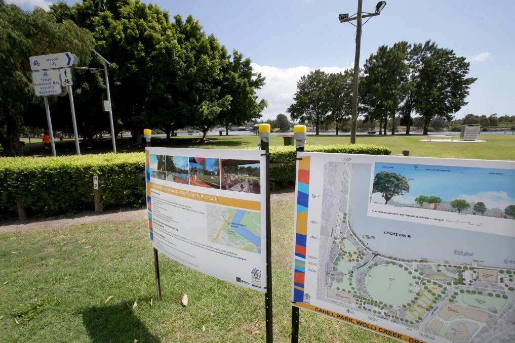 Too slow: The master plan for Cahill Park on display.
