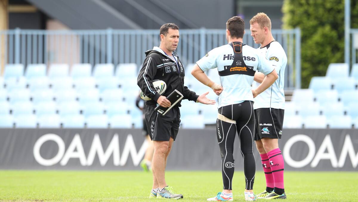 Shane Flanagan at training with Cronulla Sharks in September 2013. Picture:  Anthony Johnson
