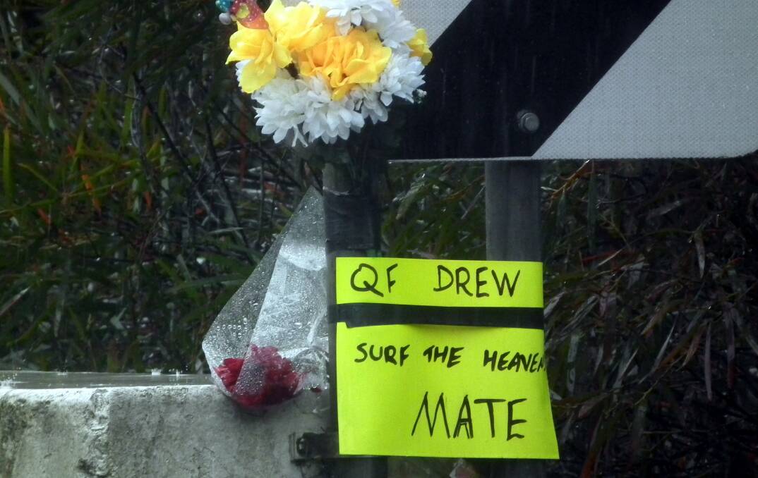 Latest casualty: Memorial for Drew Cullen.
