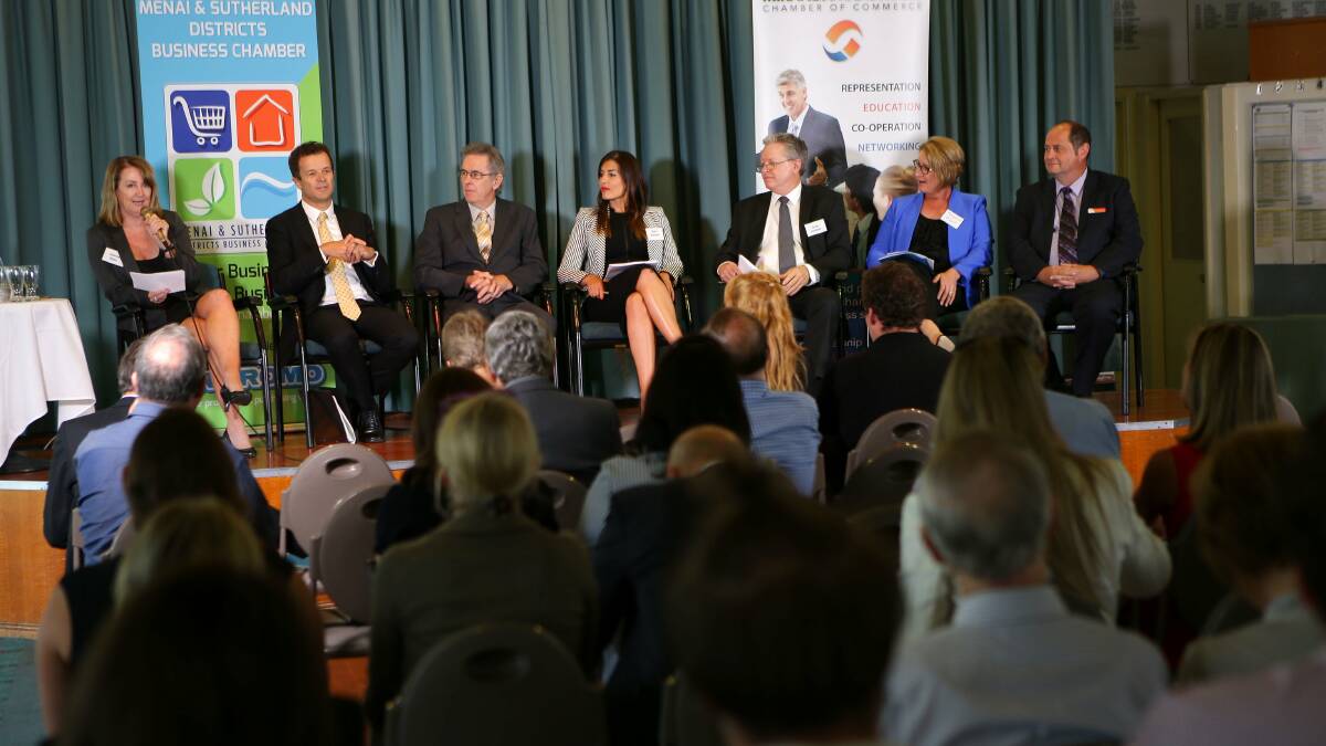 Sutherland Shire business election forum organised by shire chambers of commerce. Picture John Veage
