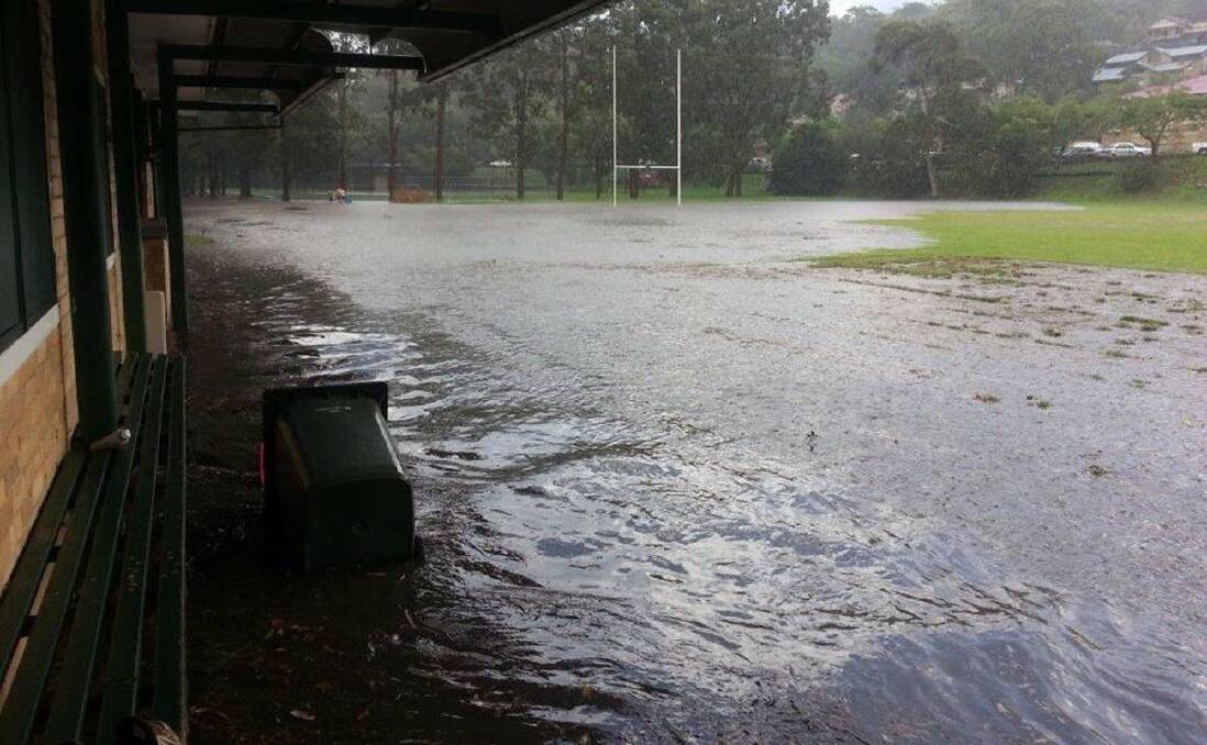 Funding fight:  A flooded Scylla Oval.
