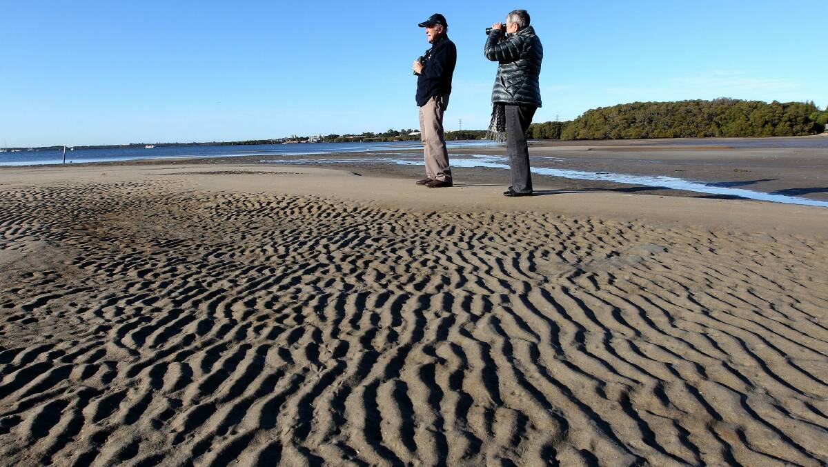 Funding denied: Phil Straw, of BirdLife Australia, and Professor Joan Dawes, at Towra Point Nature Reserve. Picture: John Veage
