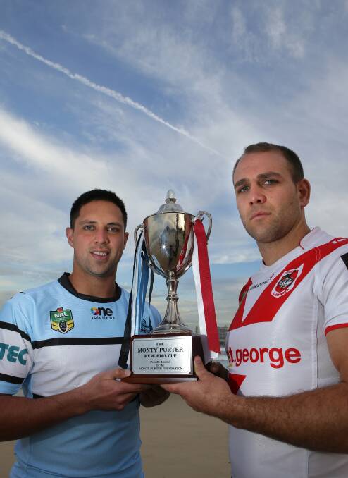 Called up: Cronulla’s Gerard Beale and St George Illawarra’s Jason Nightingale will tour England with New Zealand later this month. Picture: John Veage

