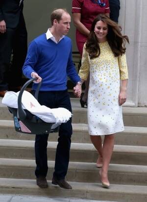 Kate and William leave hospital. Photo: Chris Jackson
