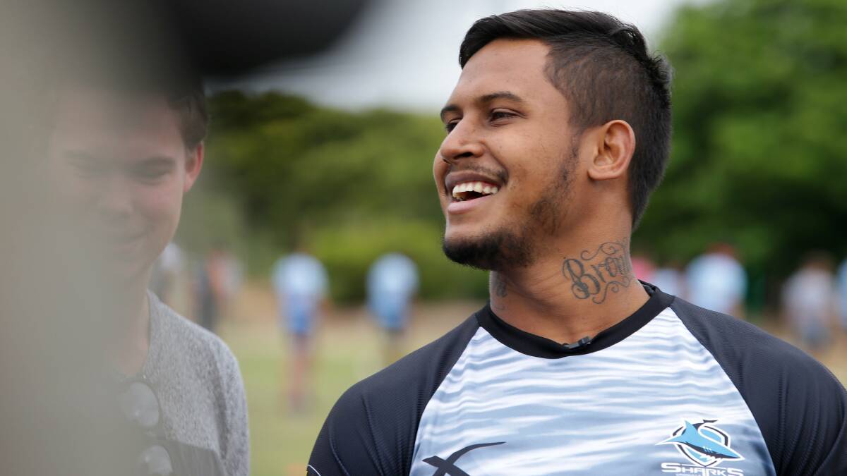 New recruit: Sharks unveil their new signing Ben Barba.Picture: John Veage
