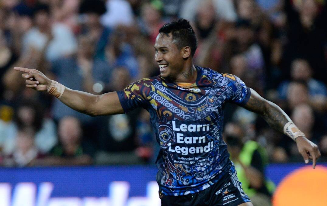 Back again: Cronulla's Ben Barba will again play for the Indigenous All Stars in February. Picture: Bradley Kanaris/Getty Images.
