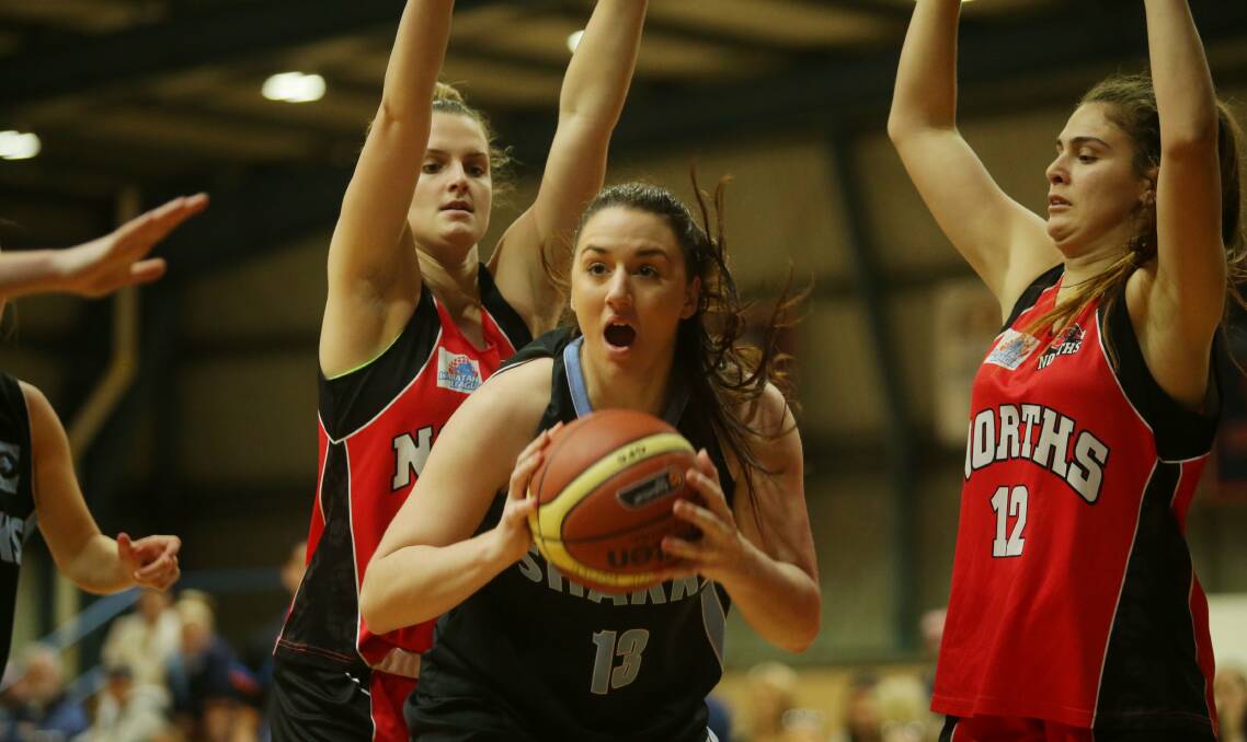 Sutherland Womens v Norths in the NSW basketball semi final. Picture Chris Lane
