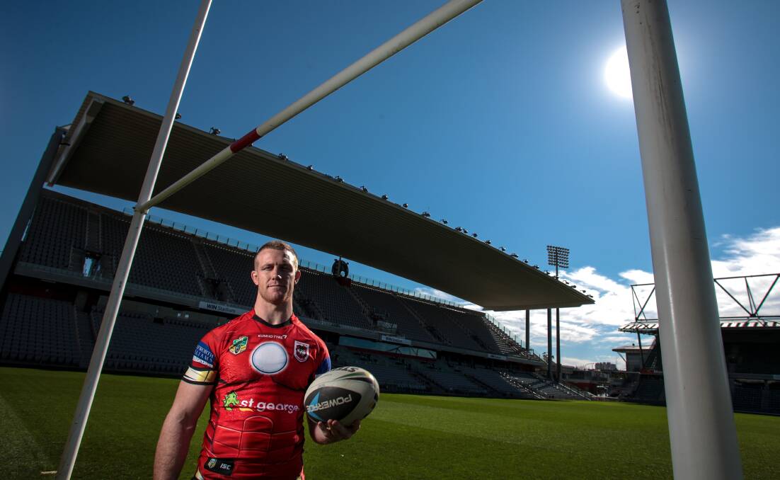 No chink in the armour: Dragons captain Ben Creagh in the Iron Man jersey.
Picture:  Adam McLean
